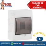 TABLERO ADOSABLE 5 POLOS PVC CON PUERTA