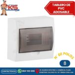 TABLERO ADOSABLE 8 POLOS PVC CON PUERTA