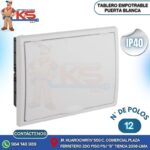 TABLERO EMPOTRABLE 12 POLOS PUERTA BLANCA A/VERTICAL IP40 IK08