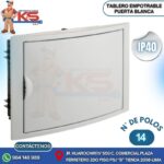 TABLERO EMPOTRABLE 14 POLOS PUERTA BLANCA A/HORIZONTAL IP40 IK08