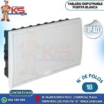 TABLERO EMPOTRABLE 18 POLOS PUERTA BLANCA A/VERTICAL IP40 IK08