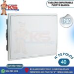 TABLERO EMPOTRABLE 40 POLOS PUERTA BLANCA A/VERTICAL IP40 IK08