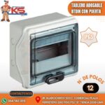 TABLERO ADOSABLE DE RESINA 12P BTDIN CON PUERTA IP65