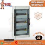 TABLERO ADOSABLE DE RESINA 36P BTDIN CON PUERTA IP65