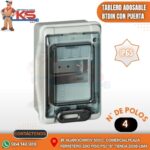 TABLERO ADOSABLE 4P BTDIN CON PUERTA IP65