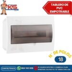 TABLERO EMPOTRABLE 18 POLOS PVC CON PUERTA