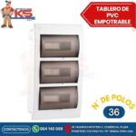 TABLERO EMPOTRABLE 36 POLOS PVC CON PUERTA