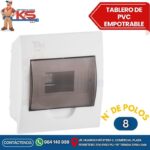 TABLERO EMPOTRABLE 8 POLOS PVC CON PUERTA