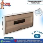 TABLERO EMPOTRABLE 22 POLOS PUERTA FUMÉ A/VERTICAL IP40 IK08