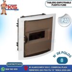 TABLERO EMPOTRABLE 8 POLOS PUERTA FUMÉ A/HORIZONTAL IP40 IK08
