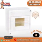 TABLERO ADOSABLE DE RESINA 6 POLOS BTDIN SIN SIN PUERTA IP30