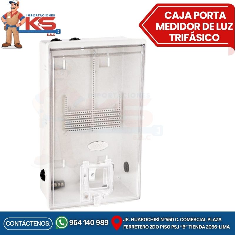 TRIFASICO CAJA PORTA MEDIDOR DE LUZ TRIFÁSICO ADOSABLE - Imagen 1
