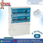TABLERO ADOSABLE HERMETICO 32 POLOS LIBRE HALÓGENO IP65 IK08 CON BORNE (sin pretroquelado)