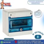 TABLERO ADOSABLE HERMETICO 8 POLOS LIBRE HALÓGENO IP65 IK08 SIN BORNE (sin pretroquelado)