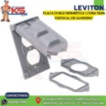 PLACA DOBLE HERMÉTICA C/UNA TAPA VERTICAL DE ALUMINIO - Imagen 2