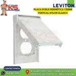 PLACA DOBLE HERMÉTICA CIERRE VERTICAL NYLON BLANCO