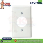 PLACA SIMPLE NYLON P/TOMACORRIENTE 15A Y 20A BLANCO