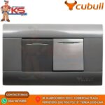 INTERRUPTOR CONMUTADOR DOBLE COLOR PLOMO