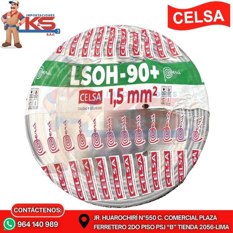 celsa 1.5 BLANCO CABLE LSOH-90+ 1.5MM2 BLANCO 450/750V X 100MTS - Imagen 1