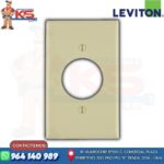 PLACA SIMPLE DE NYLON PARA TOMACORRIENTE 15A Y 20A MARFIL