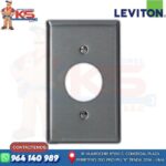 PLACA SIMPLE PARA TOMACORRIENTE 15A DE ACERO INOXIDABLE 302
