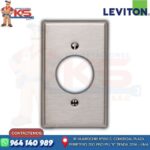 PLACA SIMPLE PARA TOMACORRIENTE 20 Y 30A DE ACERO INOXIDABLE 302