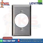 PLACA SIMPLE PARA TOMACORRIENTE 50A DE ACERO INOXIDABLE 302