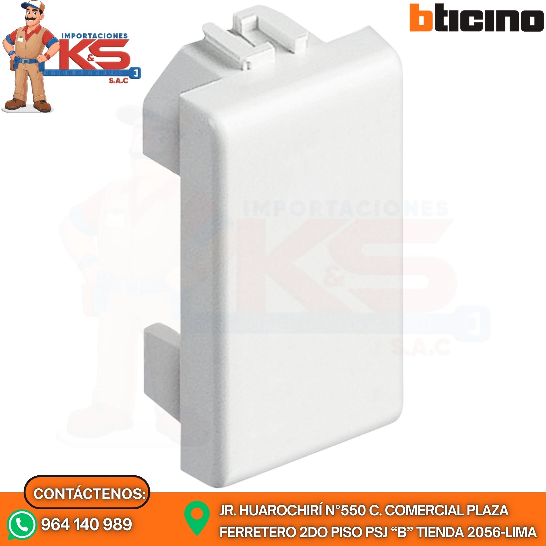 CIEGO BLANCO DADO CIEGO 1 MODULO BLANCO MATIX - Imagen 1