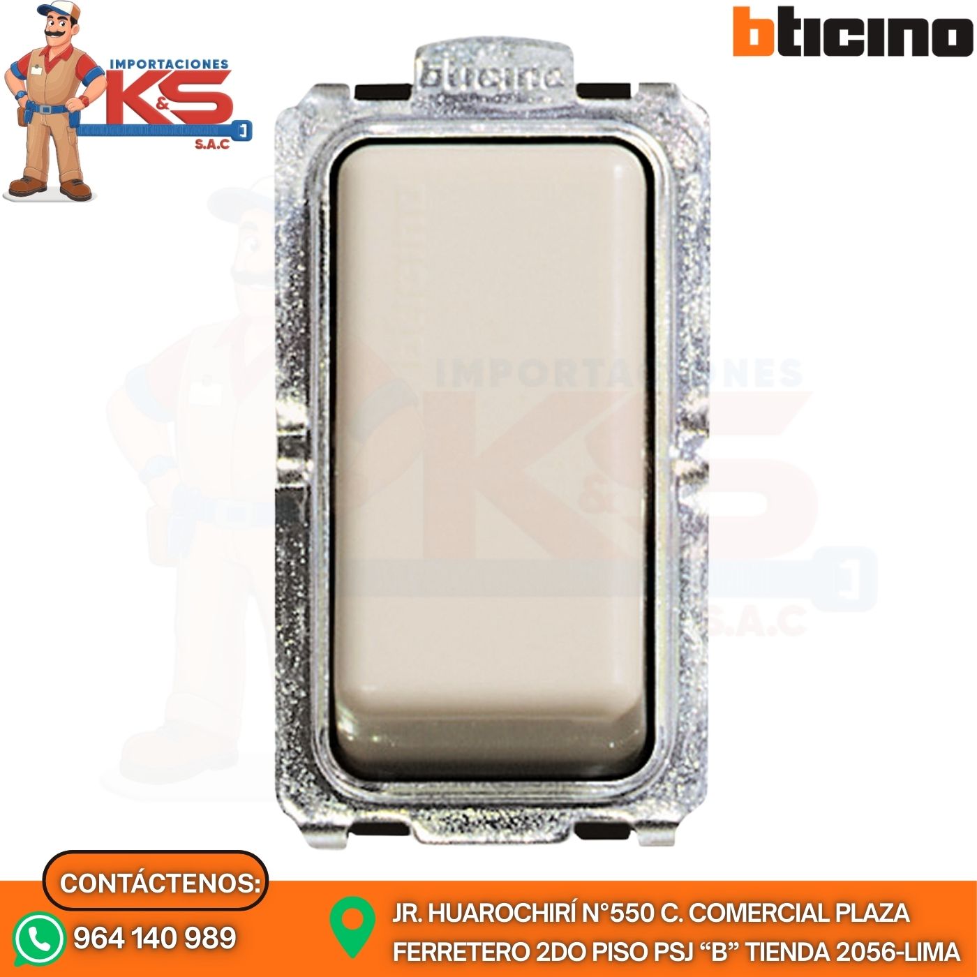 MARFIL 5012 DADO INTERRUPTOR CRUZAMIENTO 4 VIAS 16A 250V MARFIL MAGIC - Imagen 1
