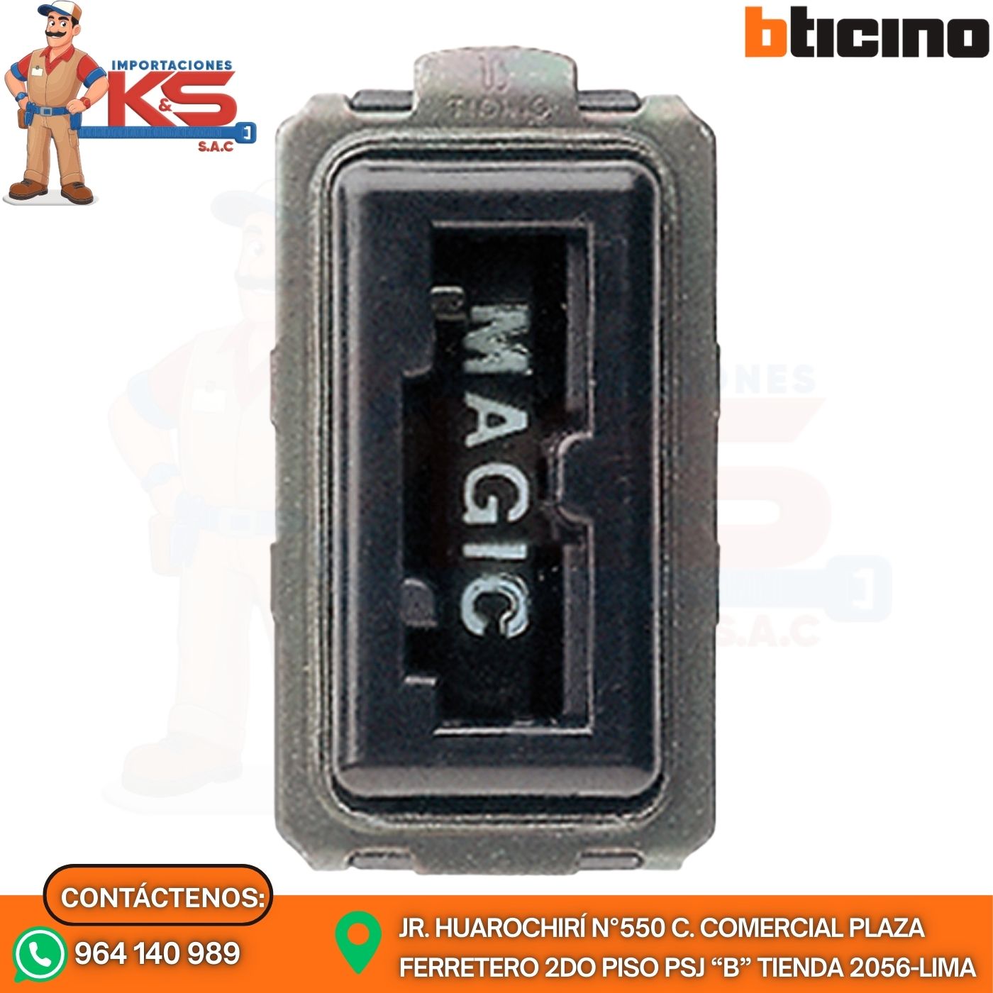 MARFIL 5300 DADO TOMACORRIENTE DE SEGURIDAD 2P+T 16A 250V NEGRO MAGIC - Imagen 1