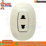 TOMACORRIENTE SIMPLE 2P 16A 250V OVAL MARFIL