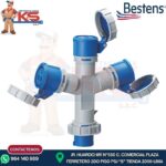 TOMA MULTIPLE SALIDA 2P+T 16A 220-250V 6H (PULPO) AZUL IP67