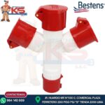 TOMA TRIPLE 3P 32A 380V-415V ( PULPO) ROJO IP44