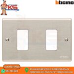 PLACA ALUMINIO 2 MÓDULOS C/SOPORTE CHAMPAGNE MAGIC