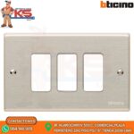 PLACA ALUMINIO 3 MODULOS C/SOPORTE CHAMPAGNE MAGIC