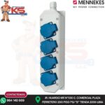 EXTENSIÓN CON 4 TOMAS SCHUKO 16A 2P+T 250V 6H IP44 MENNEKES