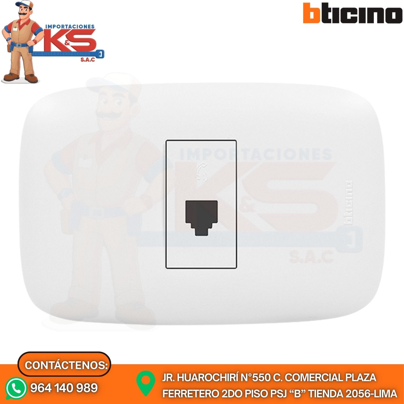 blanco AP1182 TOMA TELEFONO RJ11 BLANCO DOMINO SENCIA - Imagen 1