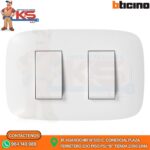 INTERRUPTOR DOBLE 3 VÍAS 10A 250V BLANCO DOMINO SENCIA