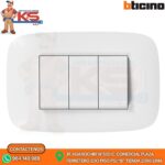 INTERRUPTOR TRIPLE 3 VÍAS 10A 250V BLANCO DOMINO SENCIA