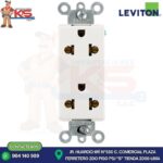 TOMA DOBLE EMPOTRABLE DECORA UNIVERSAL 2X15A L/T 250V BLANCO