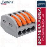 Bornera de Conexión Rápida 4 Pines 32A para Cable Eléctrico