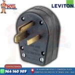ENCHUFE 2X50A + L/T 250V HOJA RECTA NEGRO