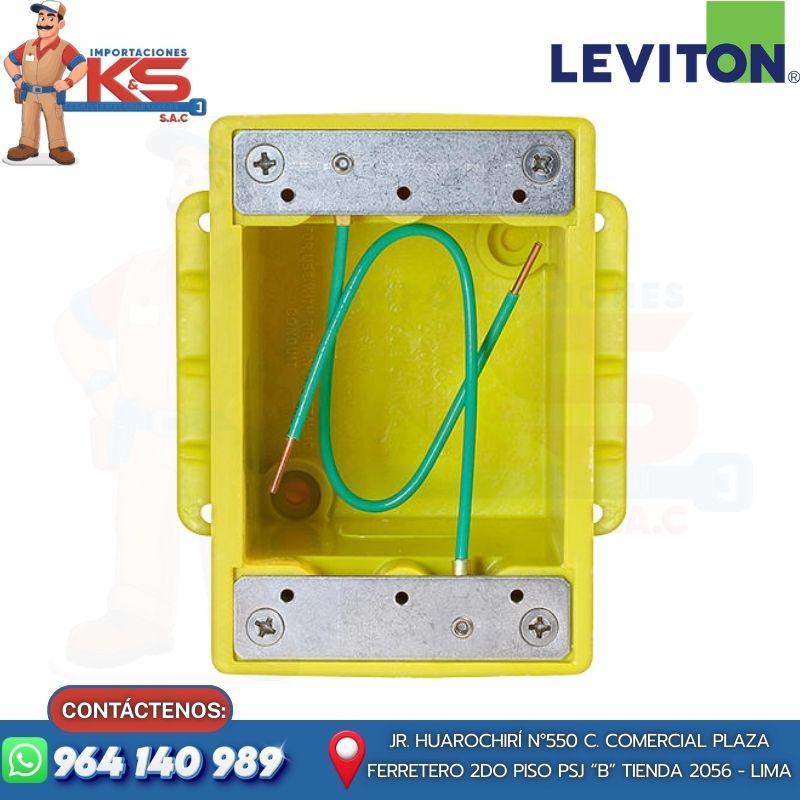 LEVITON 452CR CAJA RECTANGULAR FD PARA LA CORROSIÓN - Imagen 1