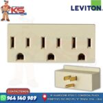 ADAPTADOR DE 3 SERVICIOS CON L/T MARFIL