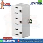 ADAPTADOR DE 3 SERVICIOS 15A 125V 2 PATAS BLANCO