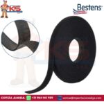 CINTA VELCRO ADHESIVA ENVOLVENTE DE 1/2" NEGRO X 22.86 MTS
