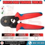 PRENSA TERMINAL TUBULAR (PRENSADO HEXAGONAL) 0.25-6mm2 COLOR ROJO/AZUL