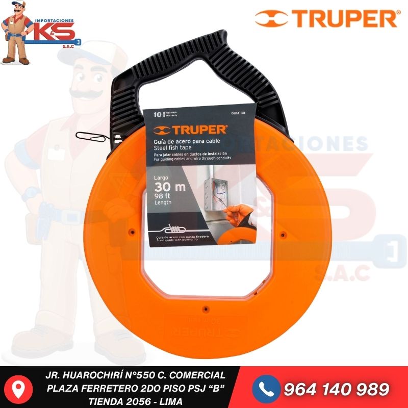 WINCHA 17752 GUÍA PASA CABLE DE ACERO DE 30MTS - Imagen 1