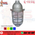 FANAL RECTO DE ALUMINIO 200W HERMÉTICO IP66 ROJO PARA TUBO