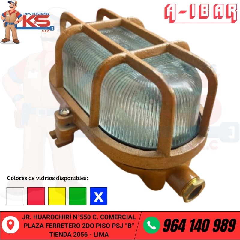 FANAL OVAL DE BRONCE 100W HERMÉTICO IP66 PAVONADO FANAL OVAL DE BRONCE 100W HERMÉTICO IP66 PAVONADO - Imagen 1